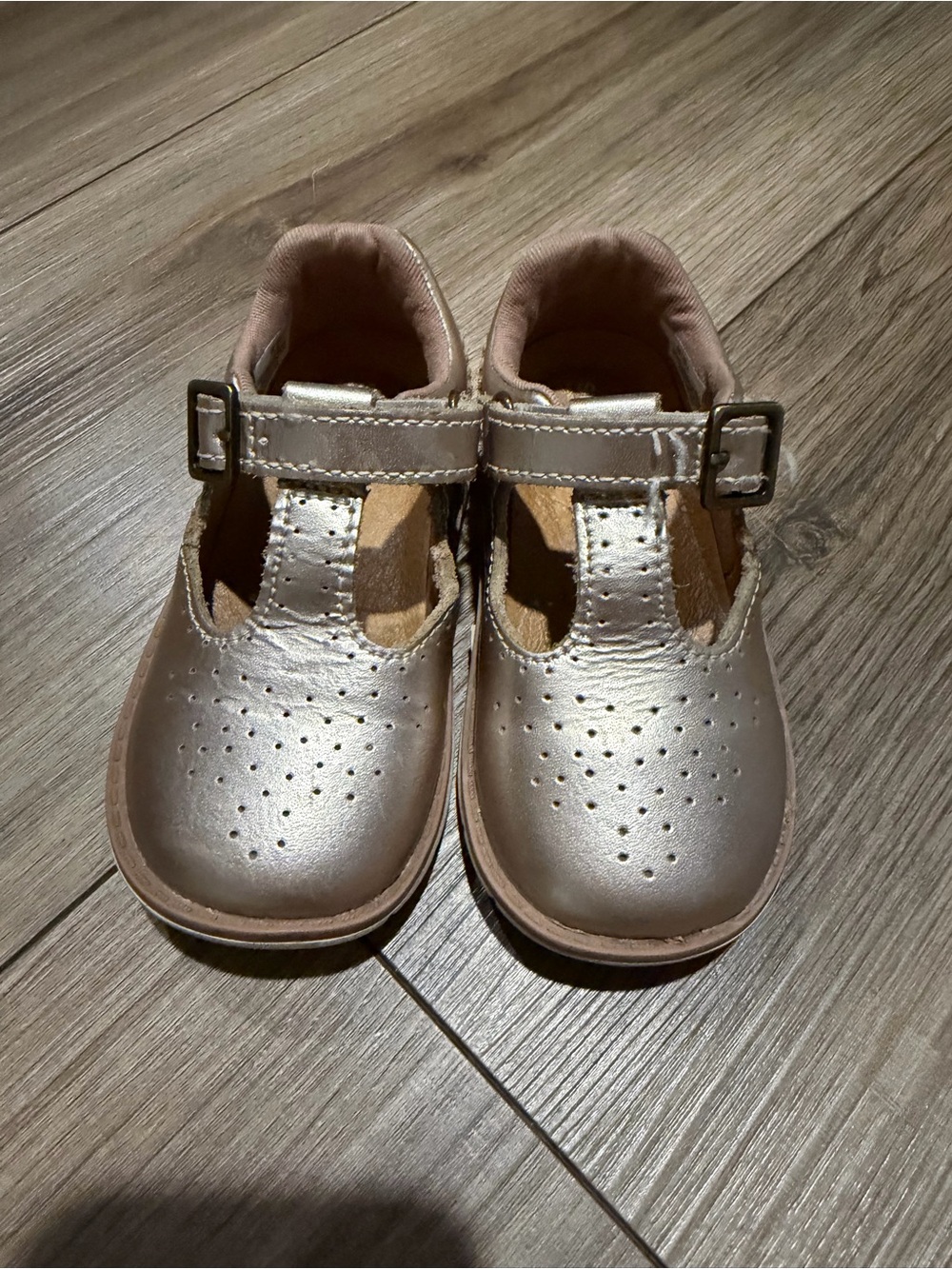 Gold girl shoes